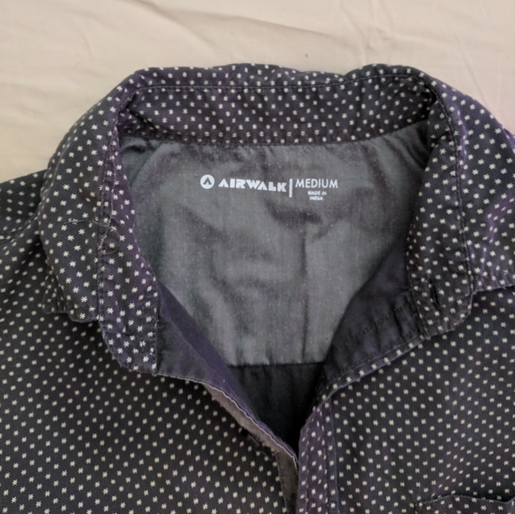 short sleeve polka dot button up - Picture 3 of 3